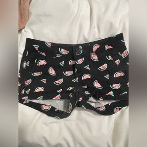 Watermelon jean shorts